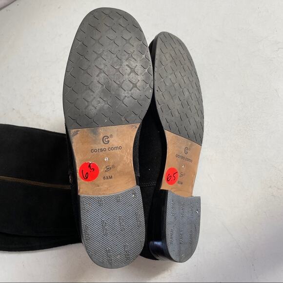 Corso Como Black Suede Over-The-Knee Boots 6.5 - Picture 6 of 6